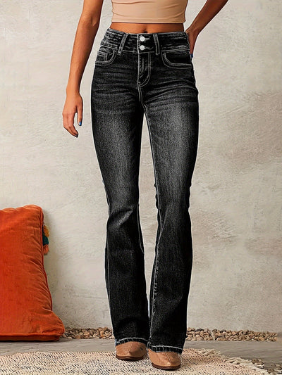 Mary™ | Jeans flare de tiro alto con efecto estilizador