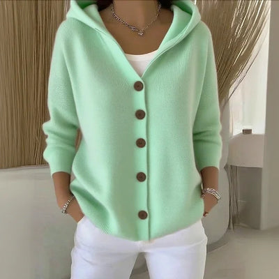 Lunila™ | Cárdigan con Capucha y Botones