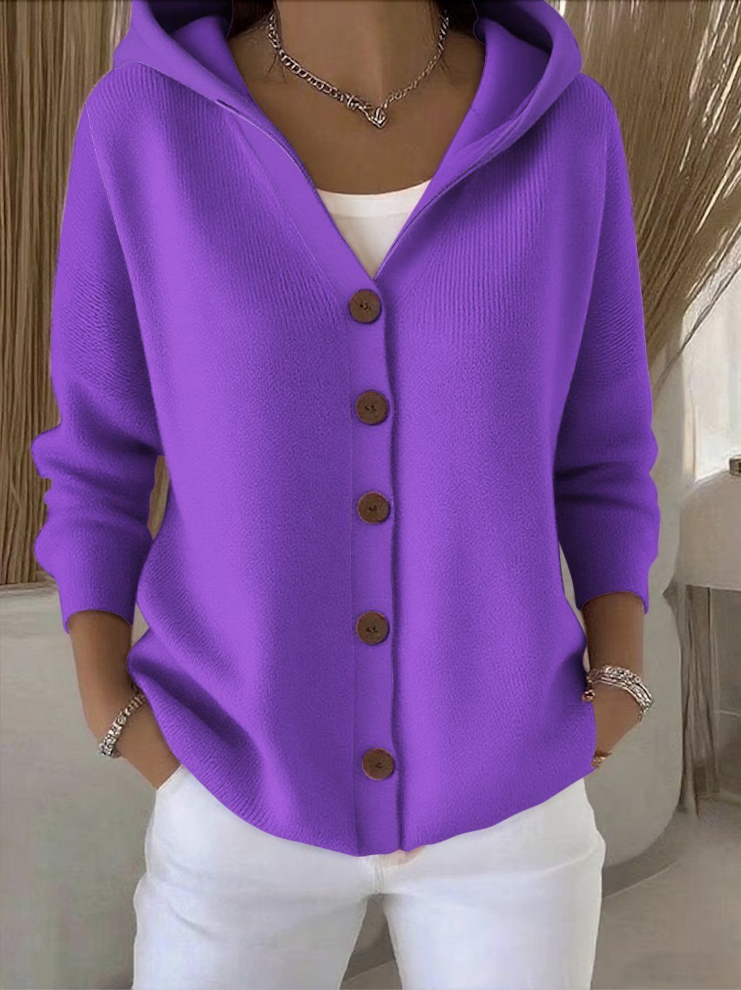 Lunila™ | Cárdigan con Capucha y Botones