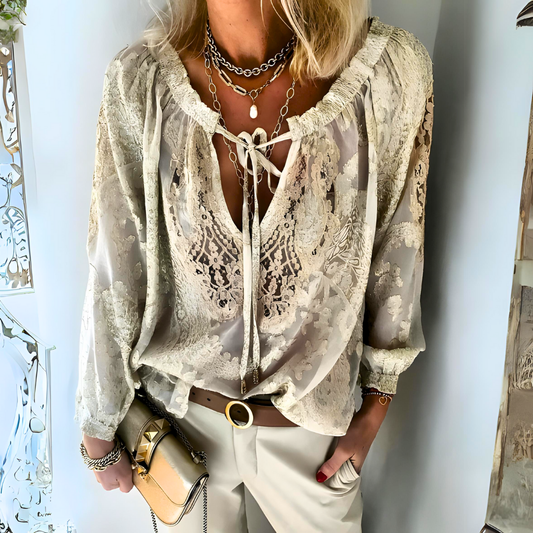 Liz™ | Blusa Bohemia de Encaje con Encanto Romántico