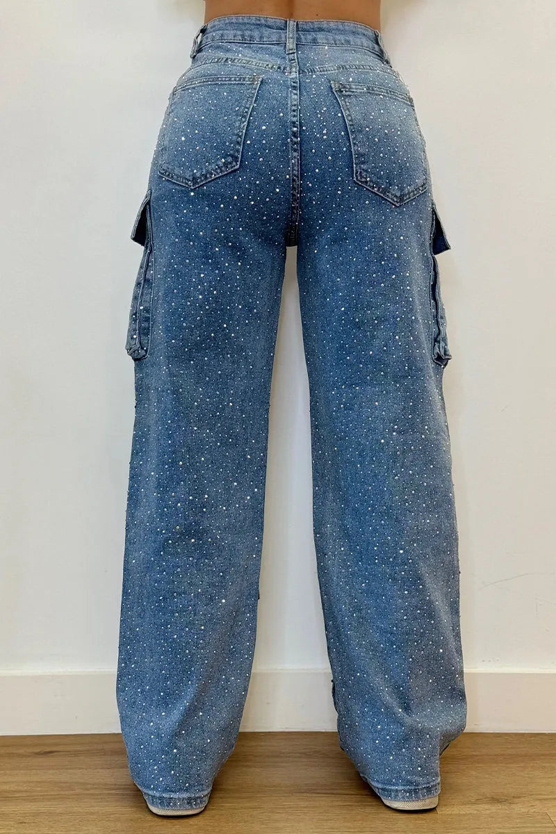 Silencia™ | Pantalones Cargo con Brillo