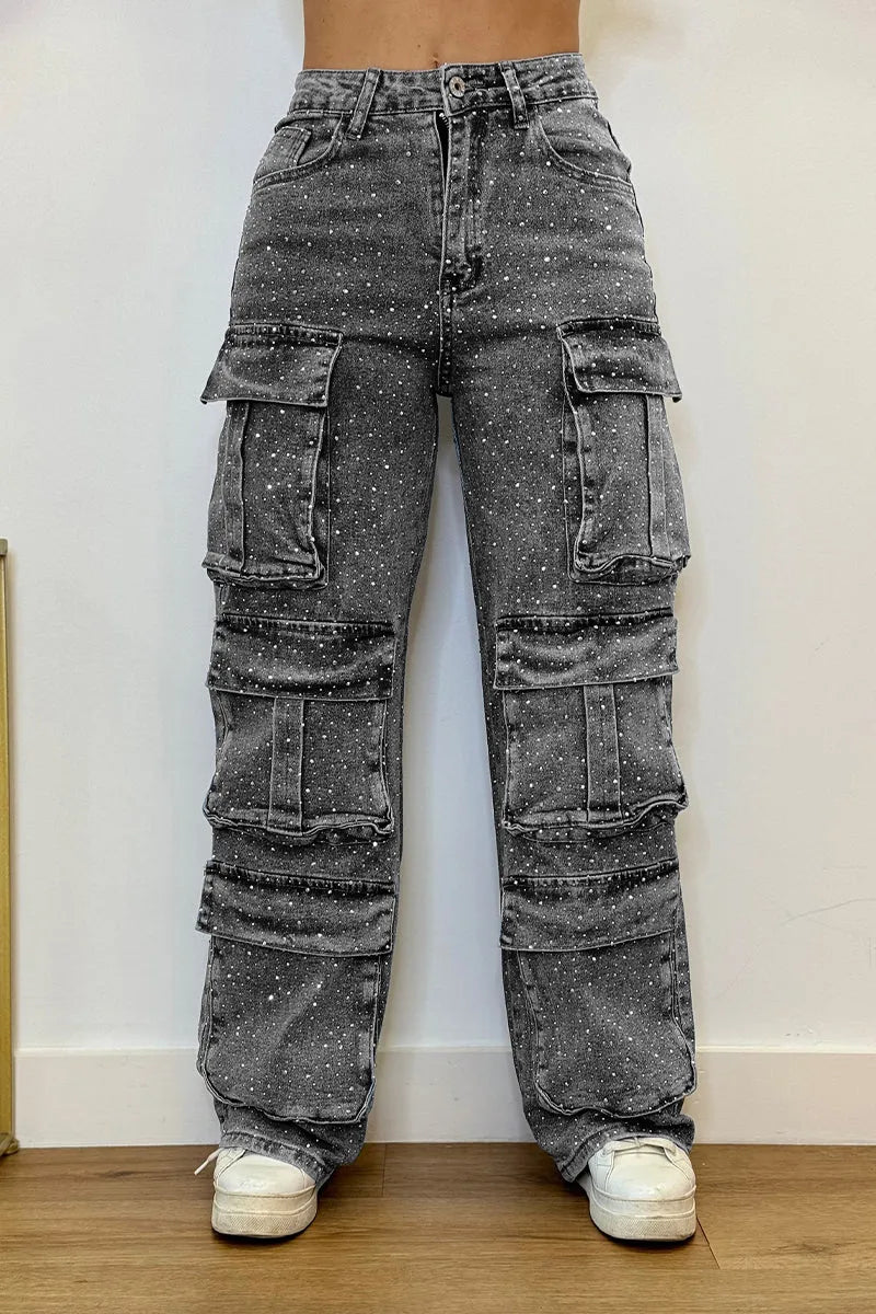 Silencia™ | Pantalones Cargo con Brillo
