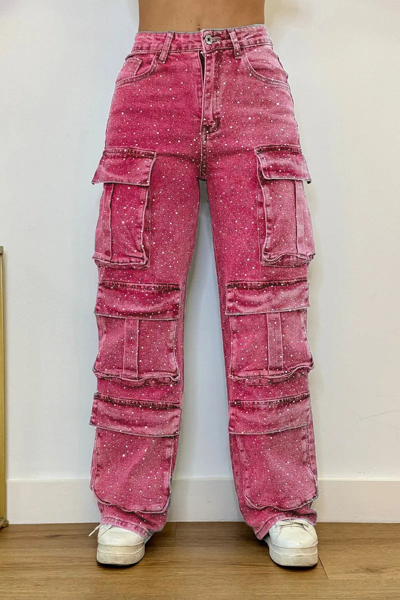 Silencia™ | Pantalones Cargo con Brillo