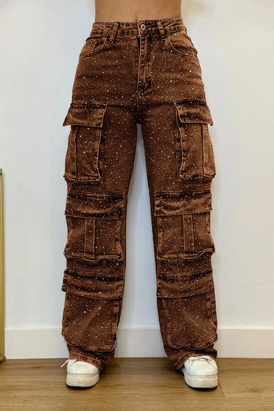 Silencia™ | Pantalones Cargo con Brillo