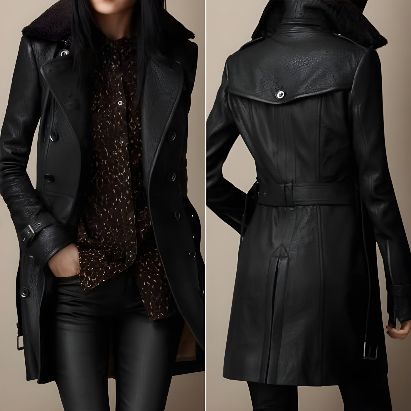Velasari™| Chaqueta de cuero elegante y atemporal