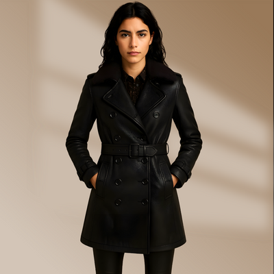 Velasari™| Chaqueta de cuero elegante y atemporal