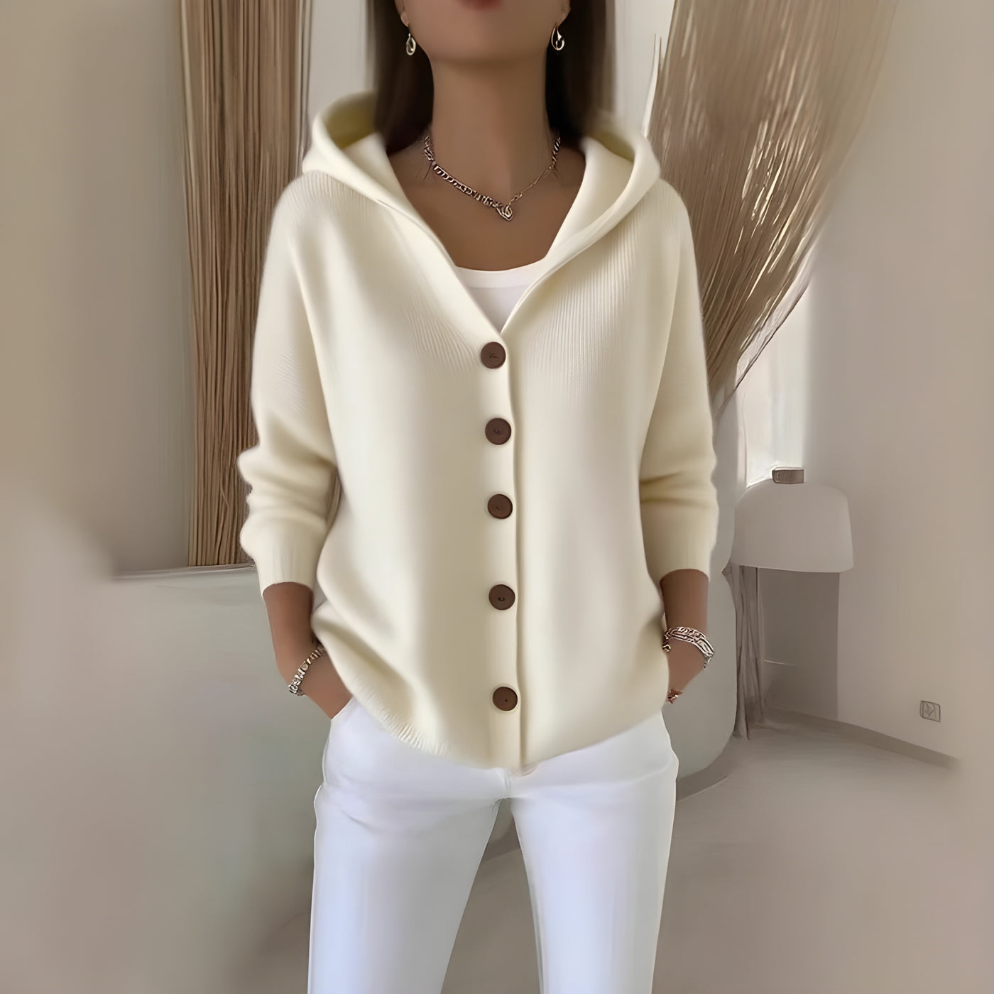 Lunila™ | Cárdigan con Capucha y Botones