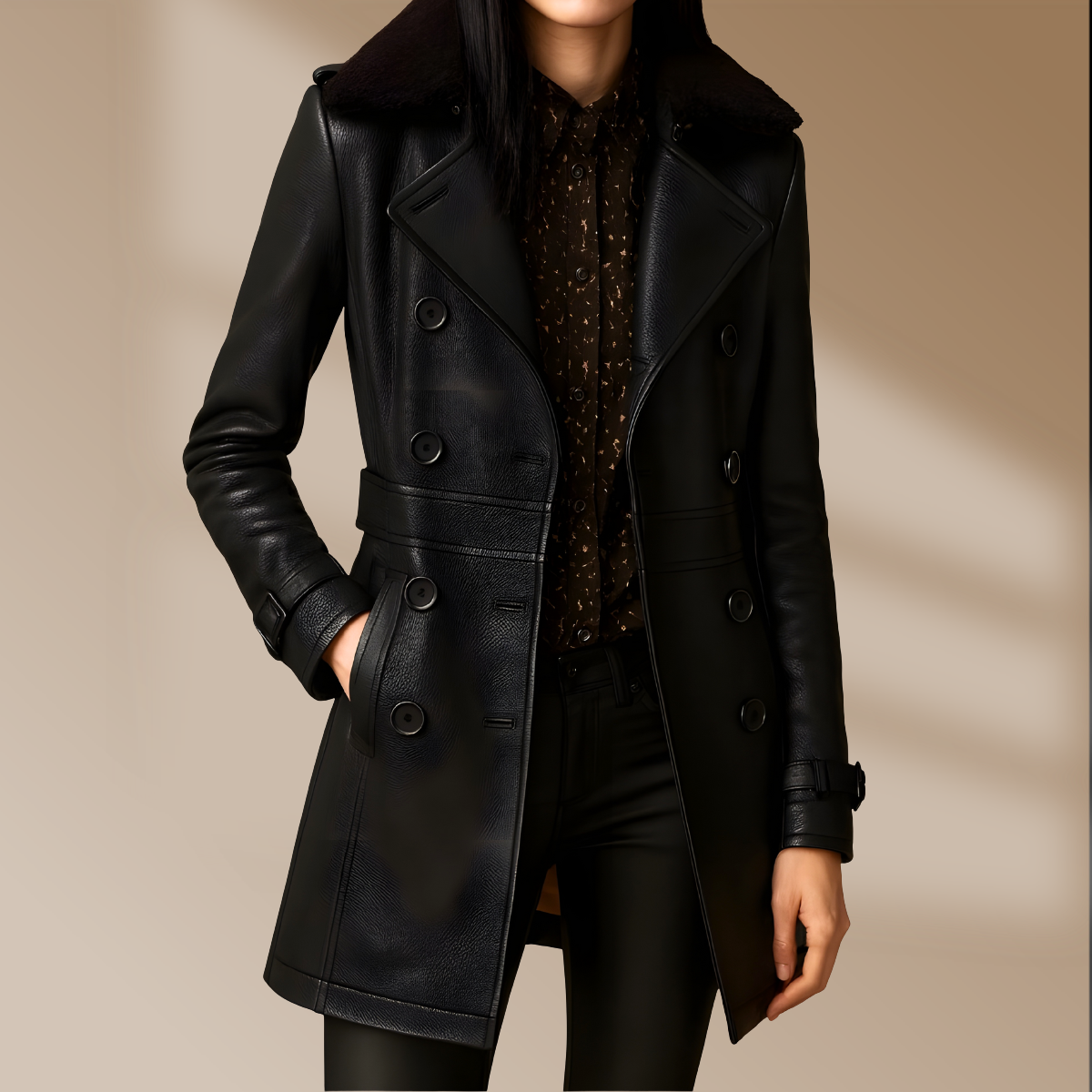 Velasari™| Chaqueta de cuero elegante y atemporal