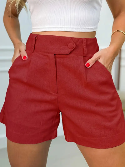 Solen™ | Pantalón corto de lino color crema – Estilo, comodidad y elegancia sin esfuerzo