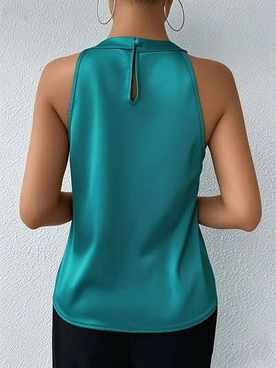 Ivelise™ | Blusa satinada con cuello halter elegante