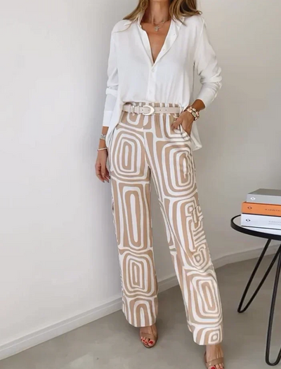 Mia™ | Pantalón con Estampado Abstracto para un Estilo Único y Sofisticado