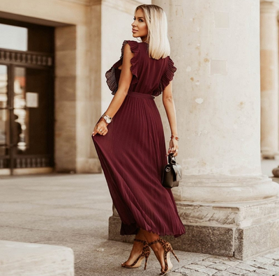 Sofía™ | Vestido Midi con Volantes de Ensueño
