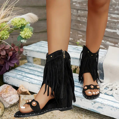 Julietta™ | Sandalias Ortopédicas con Flecos Boho Chic