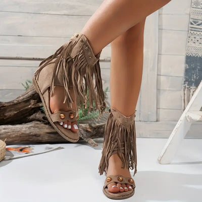 Julietta™ | Sandalias Ortopédicas con Flecos Boho Chic
