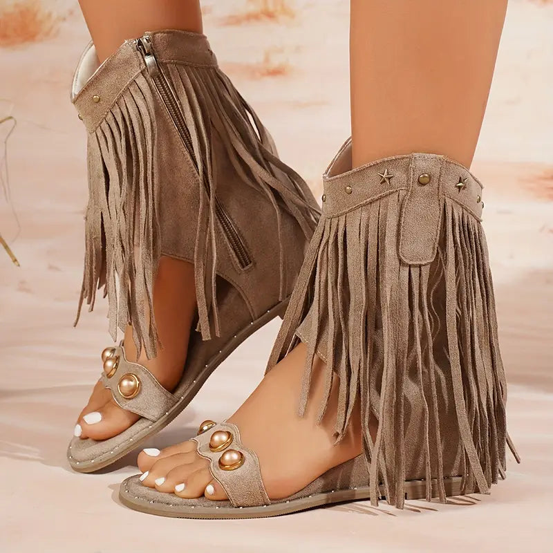 Julietta™ | Sandalias Ortopédicas con Flecos Boho Chic