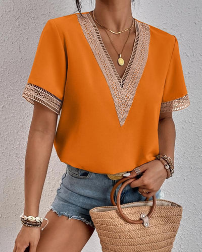 Martina™ | Blusa de Verano con Encaje y Escote en V