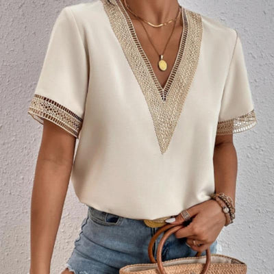Martina™ | Blusa de Verano con Encaje y Escote en V