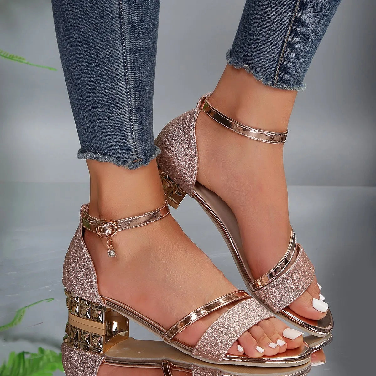Eleniana™ | Sandalias Elegantes con Brillo