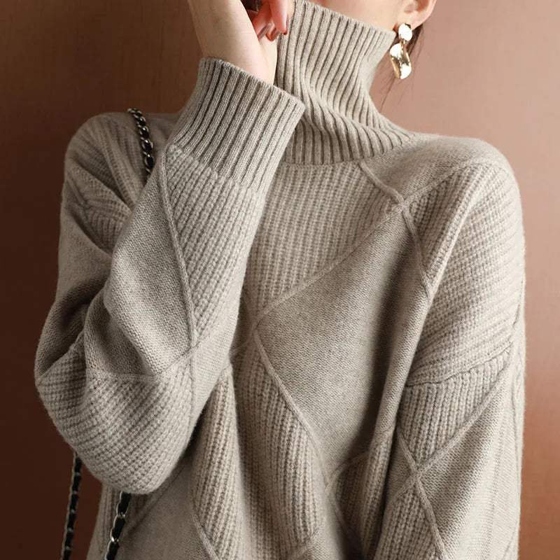 Zadia™ | Suéter de Cuello Alto Elegante