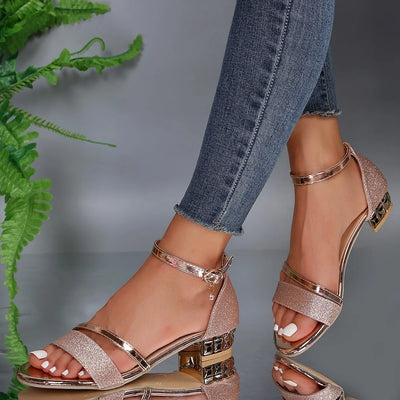 Eleniana™ | Sandalias Elegantes con Brillo