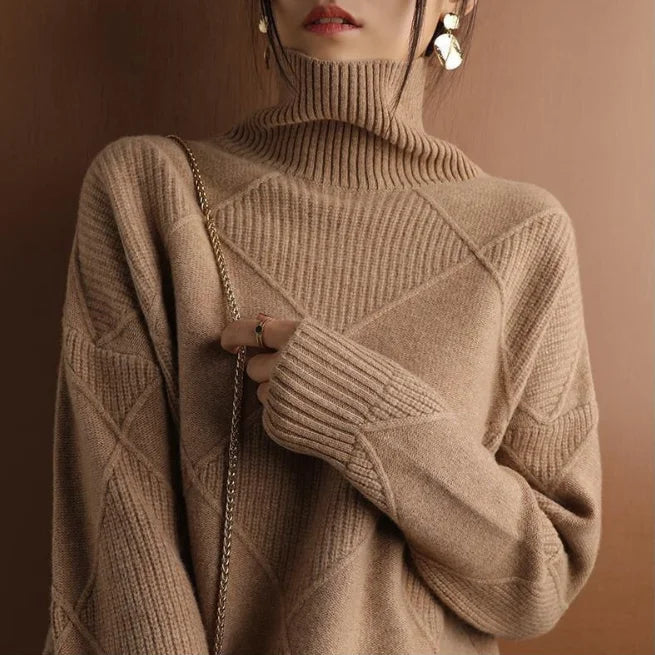 Zadia™ | Suéter de Cuello Alto Elegante