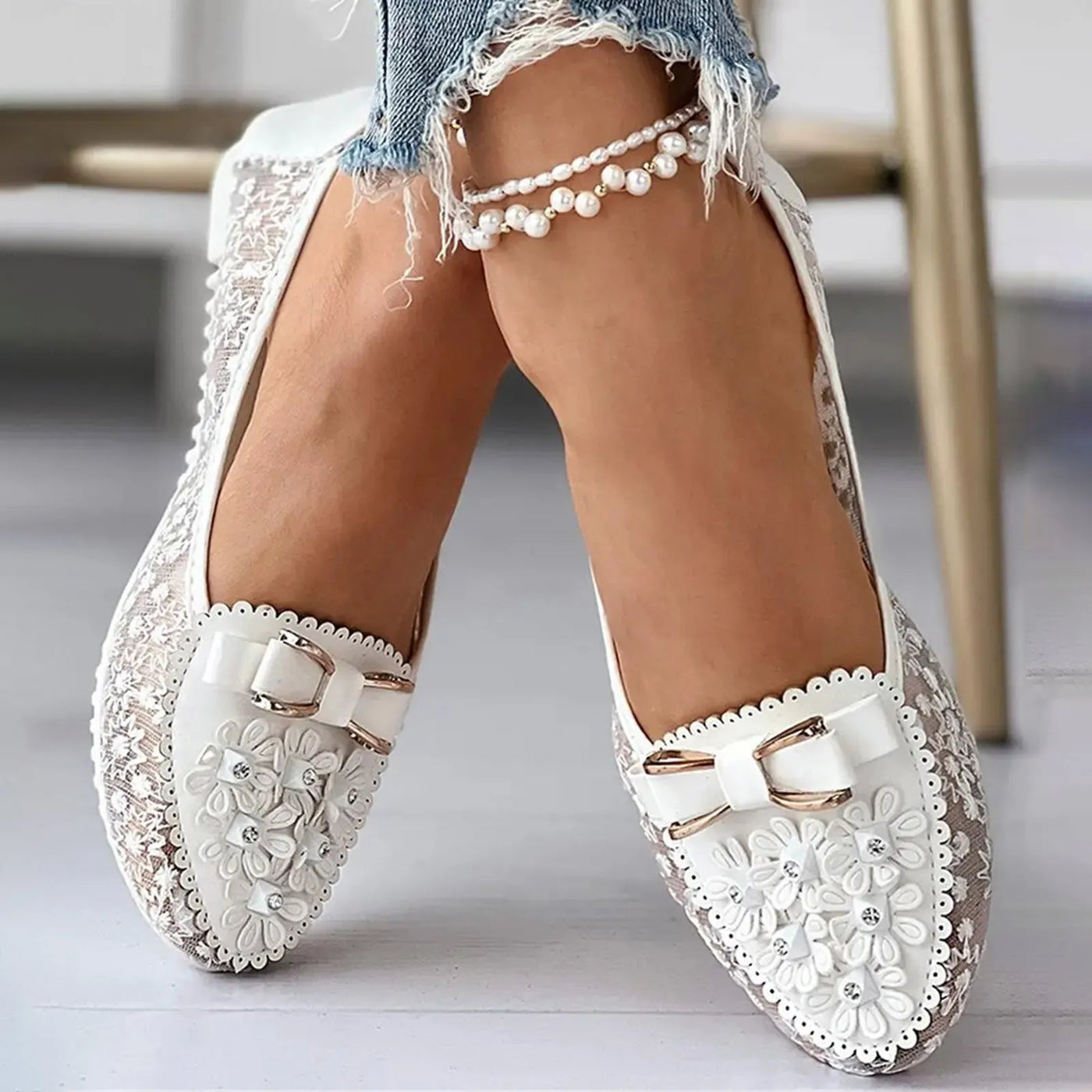 Lazaria™ | Bailarinas de Encaje Elegante