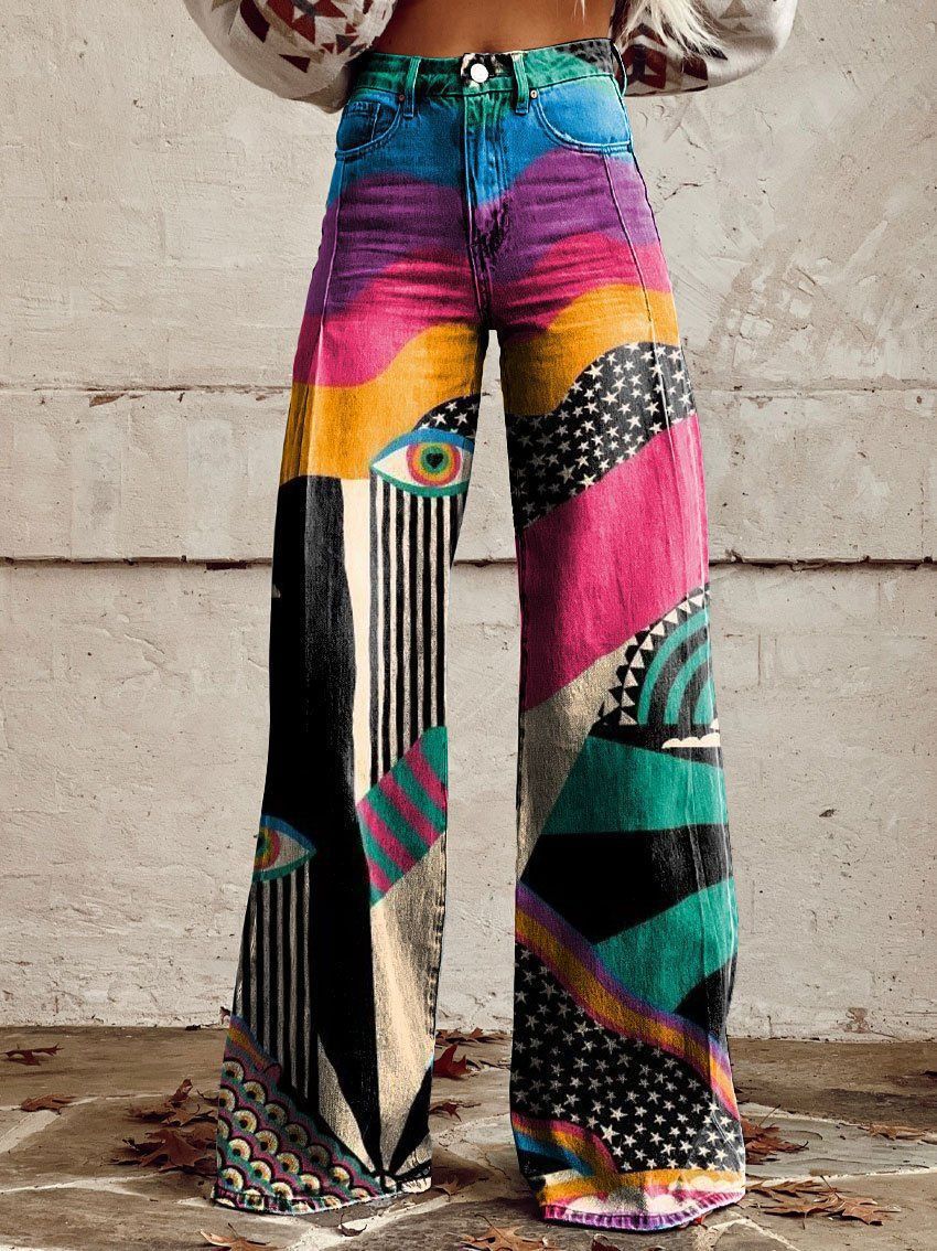 Loviana Vintage™ | Pantalones Arte Retro