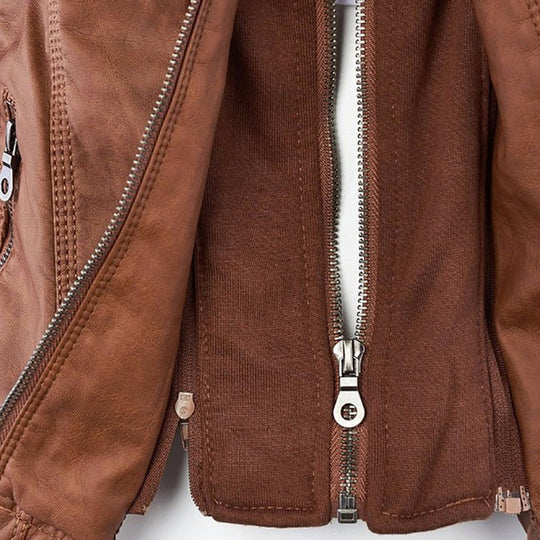 Prelinia™ | Chaqueta de Cuero Sintético con Estilo