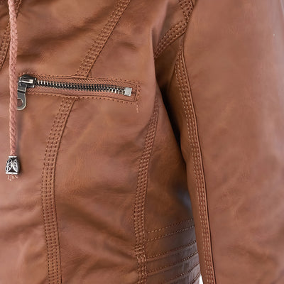 Prelinia™ | Chaqueta de Cuero Sintético con Estilo