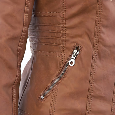 Prelinia™ | Chaqueta de Cuero Sintético con Estilo