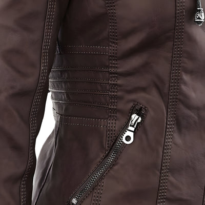 Prelinia™ | Chaqueta de Cuero Sintético con Estilo