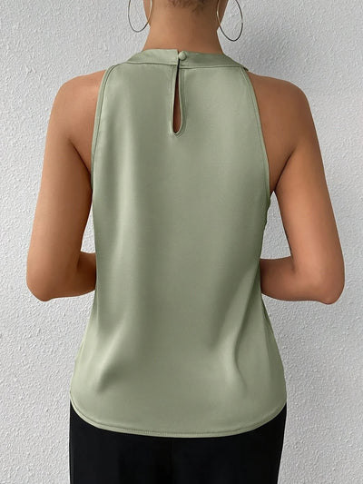 Ivelise™ | Blusa satinada con cuello halter elegante