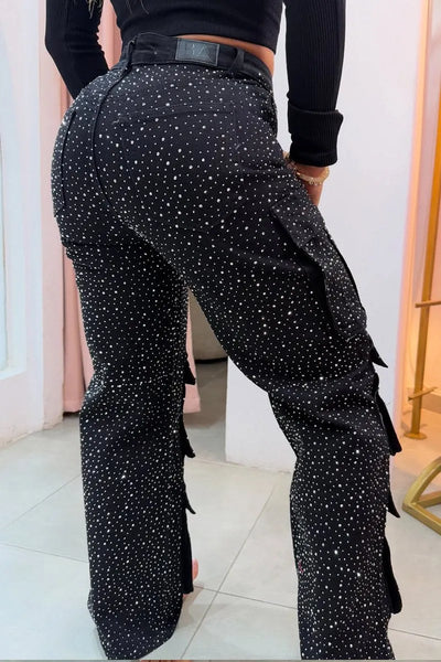 Silencia™ | Pantalones Cargo con Brillo
