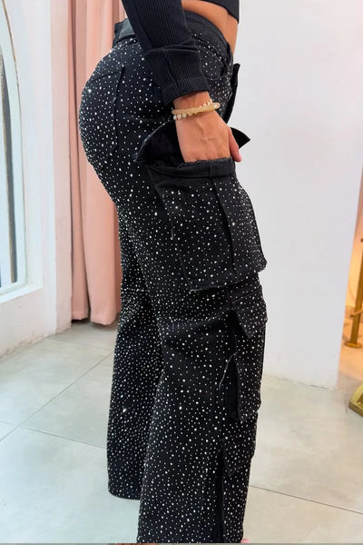 Silencia™ | Pantalones Cargo con Brillo