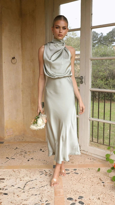 Camila™ | Vestido Satinado de Fiesta con Elegancia Asimétrica