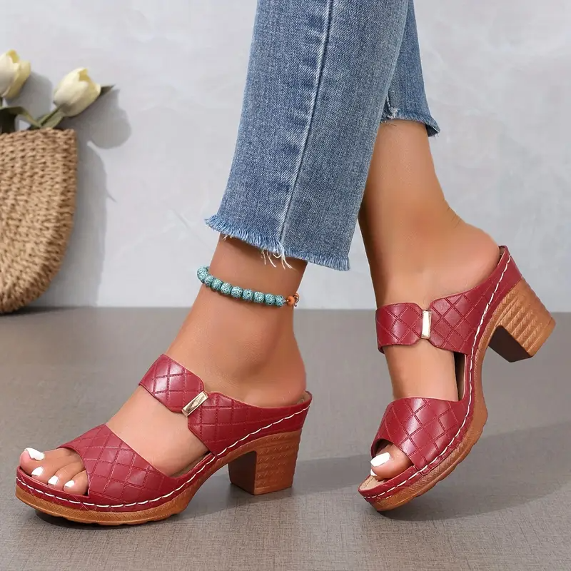Aureliana™ | Sandalias de Tacón Madera Confort