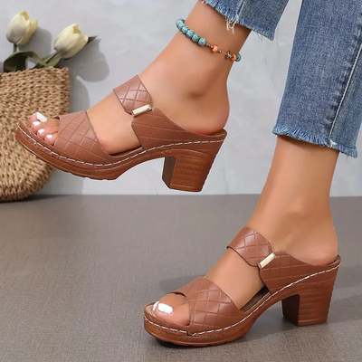 Aureliana™ | Sandalias de Tacón Madera Confort