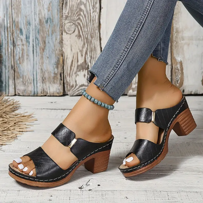 Aureliana™ | Sandalias de Tacón Madera Confort