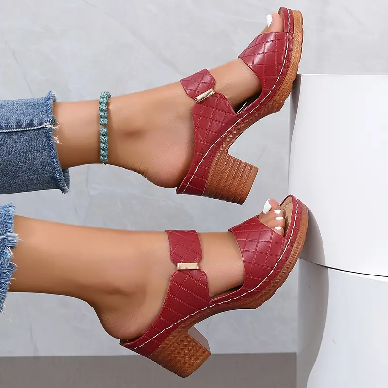 Aureliana™ | Sandalias de Tacón Madera Confort
